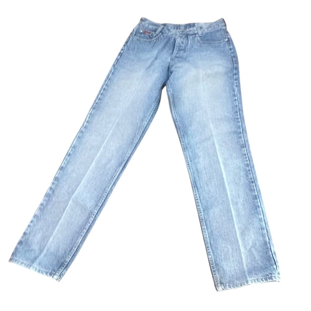 Women's Straight Leg Jeans - Light Blue